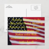 US-Flagge mit Plakatkarte Postkarte (Vorne/Hinten)