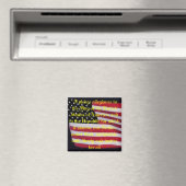 US-Flagge mit Plebemagnet Magnet (In Situ (Geschirrspüler))