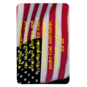 US-Flagge mit Plebemagnet Magnet (Vertikal)
