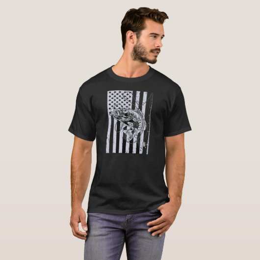 US-Flagge mit T - Shirt (Vorne ganz)