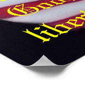 US-Flagge mit Überlagerungsdruck Poster (Ecke)