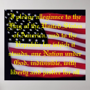 US-Flagge mit Überlagerungsdruck Poster