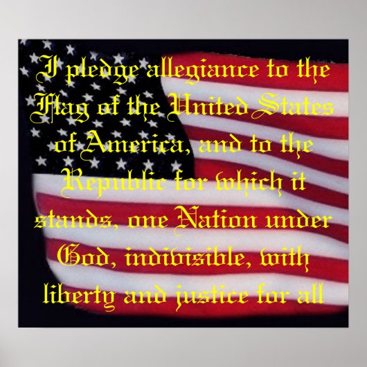 US-Flagge mit Überlagerungsdruck Poster (Vorne)