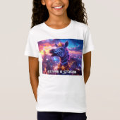 US Flagge mit Zebra Sansibar - T-Shirt (Vorderseite)