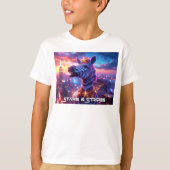 US Flagge mit Zebra Sansibar - T-Shirt (Vorderseite)