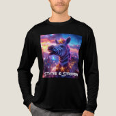 US Flagge mit Zebra Sansibar - Tri-Blend Shirt (Vorderseite)