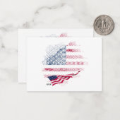 US-Flagge Mitteilungskarte (Vorderseite/Rückseite Beispiel)