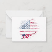 US-Flagge Mitteilungskarte (Rückseite)