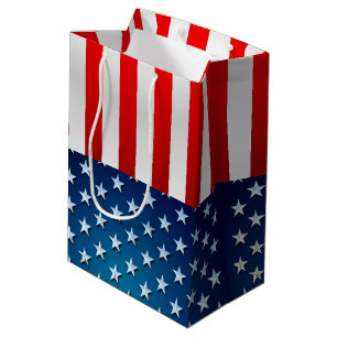 US-Flagge Mittlere Geschenktüte
