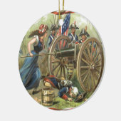 US-Flagge Molly Pitcher Cannon Keramik Ornament (Links)