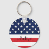 US Flagge Monogram Schlüsselanhänger (Vorderseite)