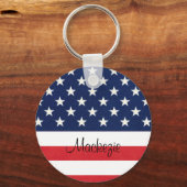 US Flagge Monogram Schlüsselanhänger (Rückseite)