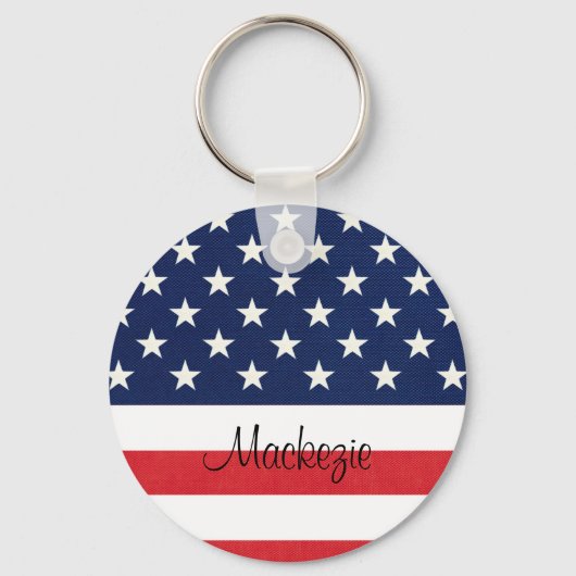 US Flagge Monogram Schlüsselanhänger (Rückseite)