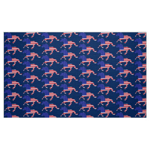 US Flagge Mustang (blau) Stoff
