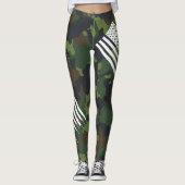US-Flagge Muster der Camouflage-Camouflage Leggings (Vorderseite)
