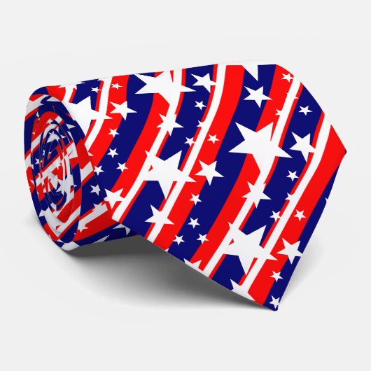 US Flagge Muster Krawatte (Gerollt)