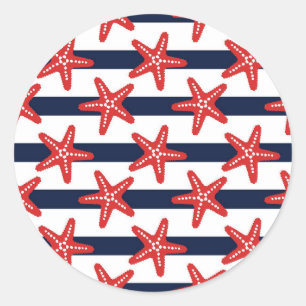 US Flagge Muster Runder Aufkleber