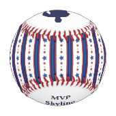 US Flagge MVP Personalisiert Baseball (Rückseite)