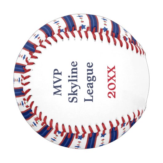 US Flagge MVP Personalisiert Baseball (Vorderseite Links)