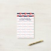 US Flagge| Name hinzufügen Post-it Klebezettel (Auf Schreibtisch)