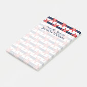 US Flagge| Name hinzufügen Post-it Klebezettel (angewinkelt)