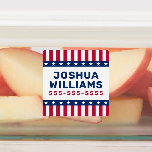 US Flagge name Telefon Etiketten (Befestigt)