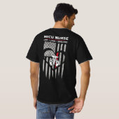 US-Flagge NICU Nurse Decal T-Shirt (Schwarz voll)
