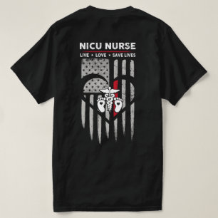 US-Flagge NICU Nurse Decal T-Shirt