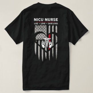 US-Flagge NICU Nurse Decal T-Shirt