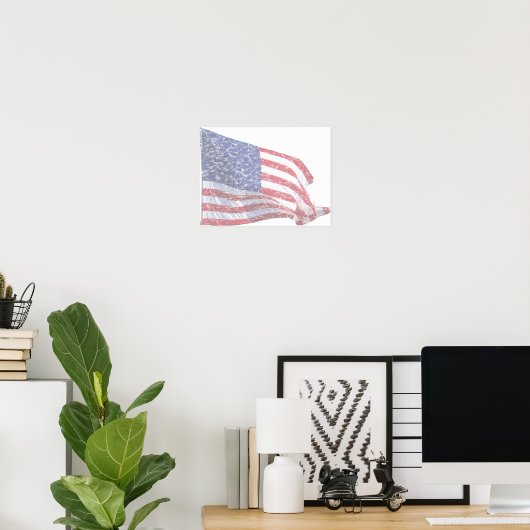 US-Flagge - Not Poster (Heimbüro)