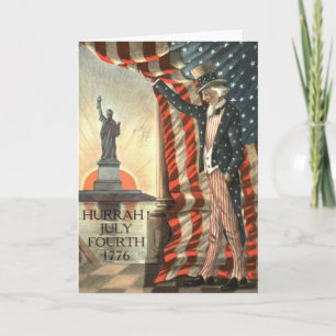 US-Flagge Onkel Sam Freiheitsstatue Karte