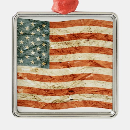 US Flagge Ornament Aus Metall (Vorne)
