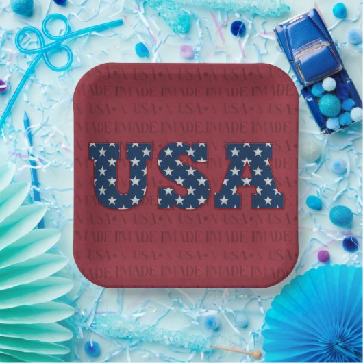 US FLAGGE Paper Plate Pappteller (Party)