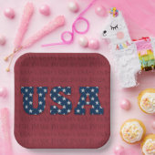 US FLAGGE Paper Plate Pappteller (Party)