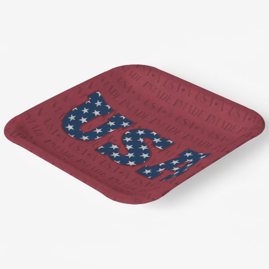US FLAGGE Paper Plate Pappteller (Gewinkelt)