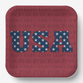 US FLAGGE Paper Plate Pappteller