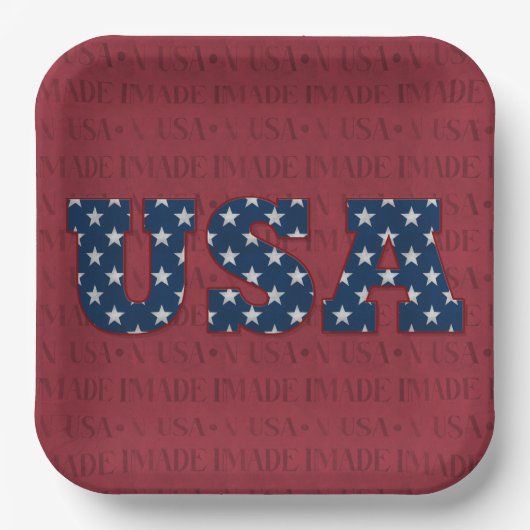 US FLAGGE Paper Plate Pappteller (Vorderseite)