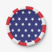 US Flagge Paper Teller Red White und Blue  (Vorderseite)