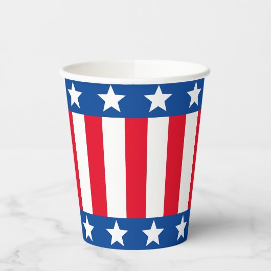 US Flagge Pappbecher (Links)