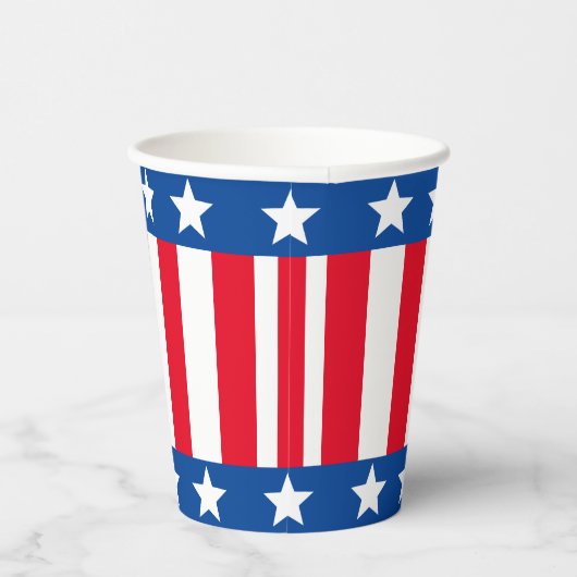 US Flagge Pappbecher (Rechts)