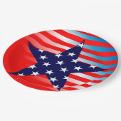 US Flagge Pappteller (Schrägansicht)