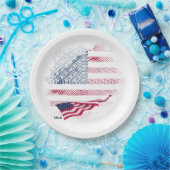 US-Flagge Pappteller (Party)