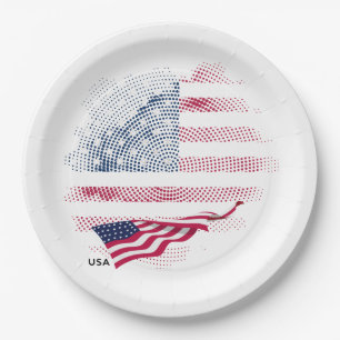 US-Flagge Pappteller
