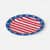 US Flagge Pappteller (Schrägansicht)
