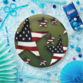 US-Flagge Pappteller (Party)