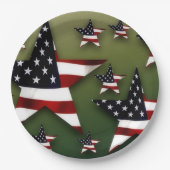 US-Flagge Pappteller (Vorderseite)