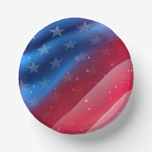 US Flagge Pappteller (Vorderseite)