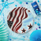 US-Flagge Pappteller (Party)