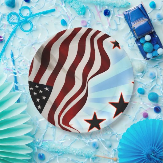 US-Flagge Pappteller (Party)