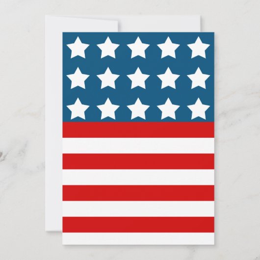 US Flagge Party Einladung (Rückseite)
